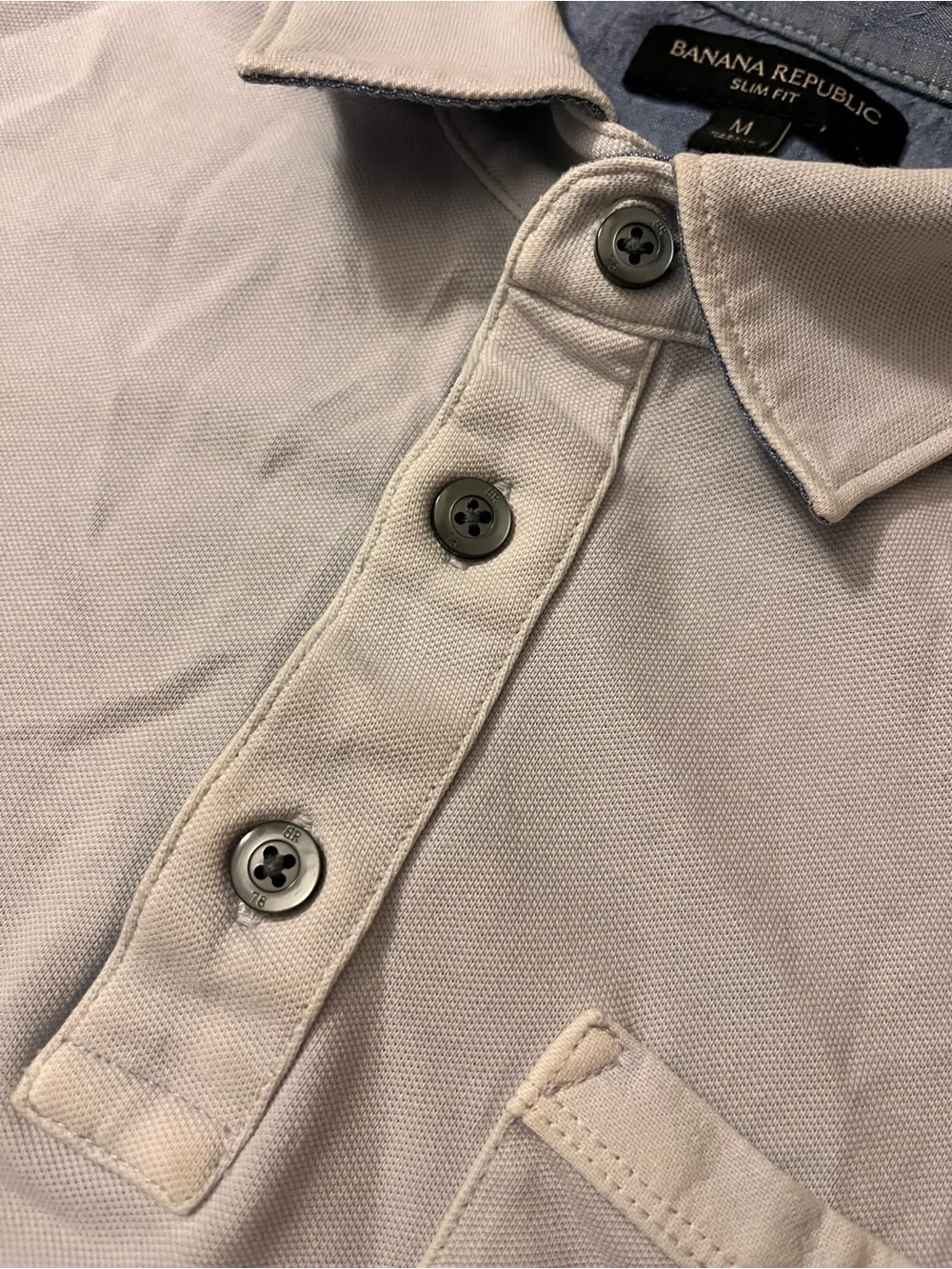 Light blue Banana Republic slim fit polo shirt